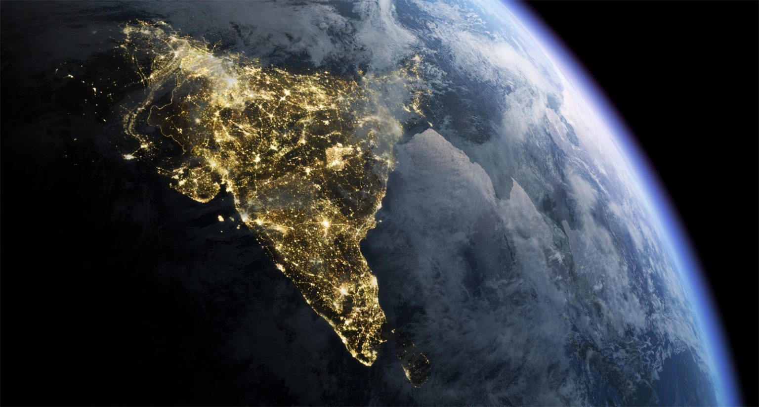 India From Space Armin Schieb Illustration